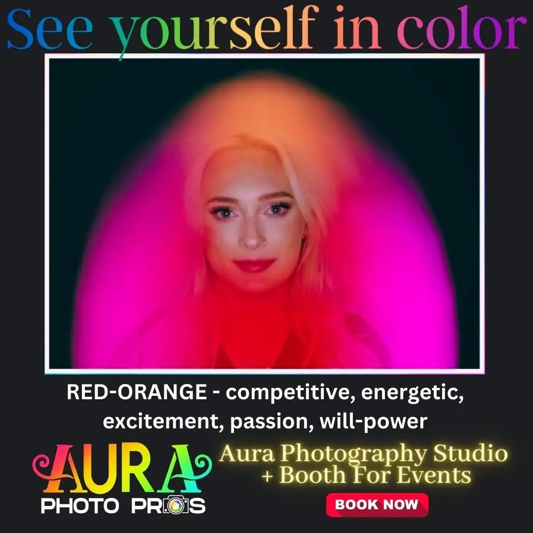 Red-Orange Personality Color Auras can be competitive, energetic, excitable, passionate and have